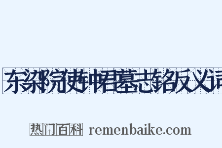 东染院使钟君墓志铭反义词是什么意思的图片